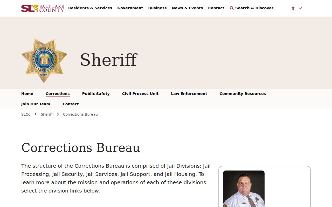 Salt Lake County arrest booking information for Metro Jail