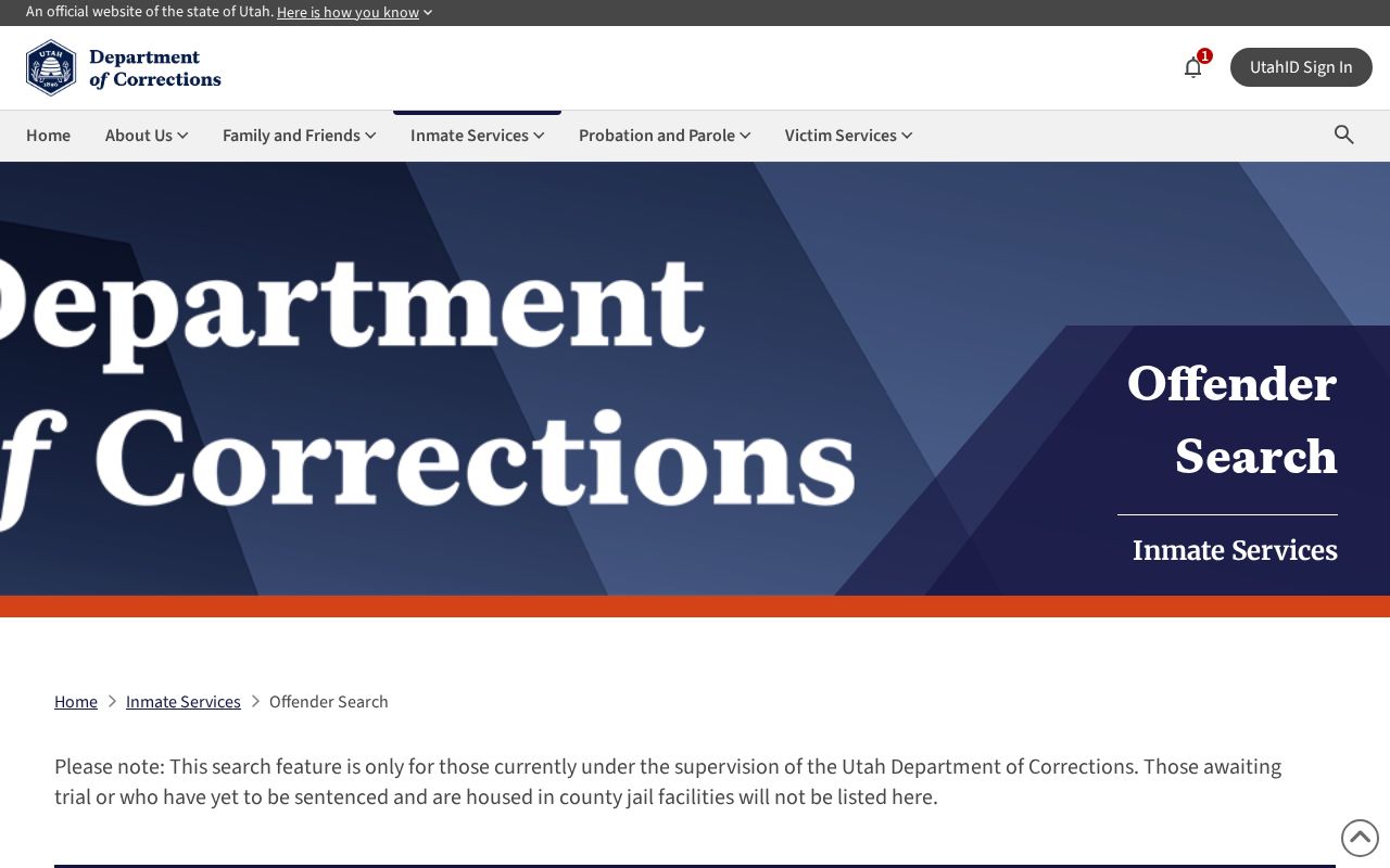 Salt Lake County arrest and state custody search through UDC