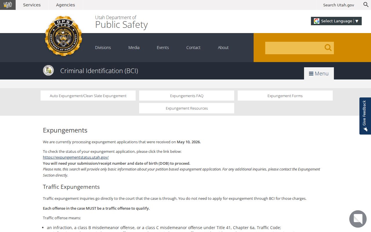 Utah expungement access for Salt Lake County criminal records